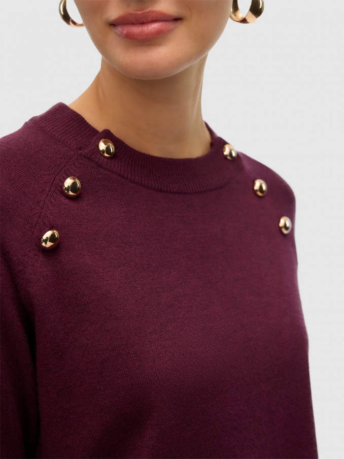Pullover Woman Bordeaux Vero Moda