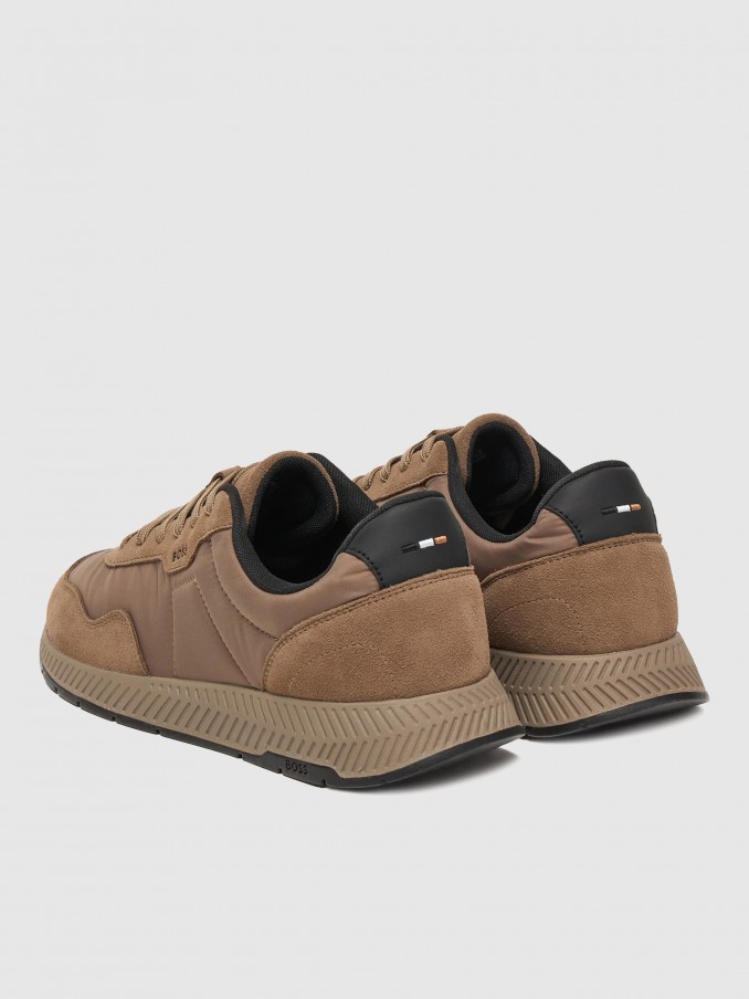 Sneakers Man Beige Boss Orange