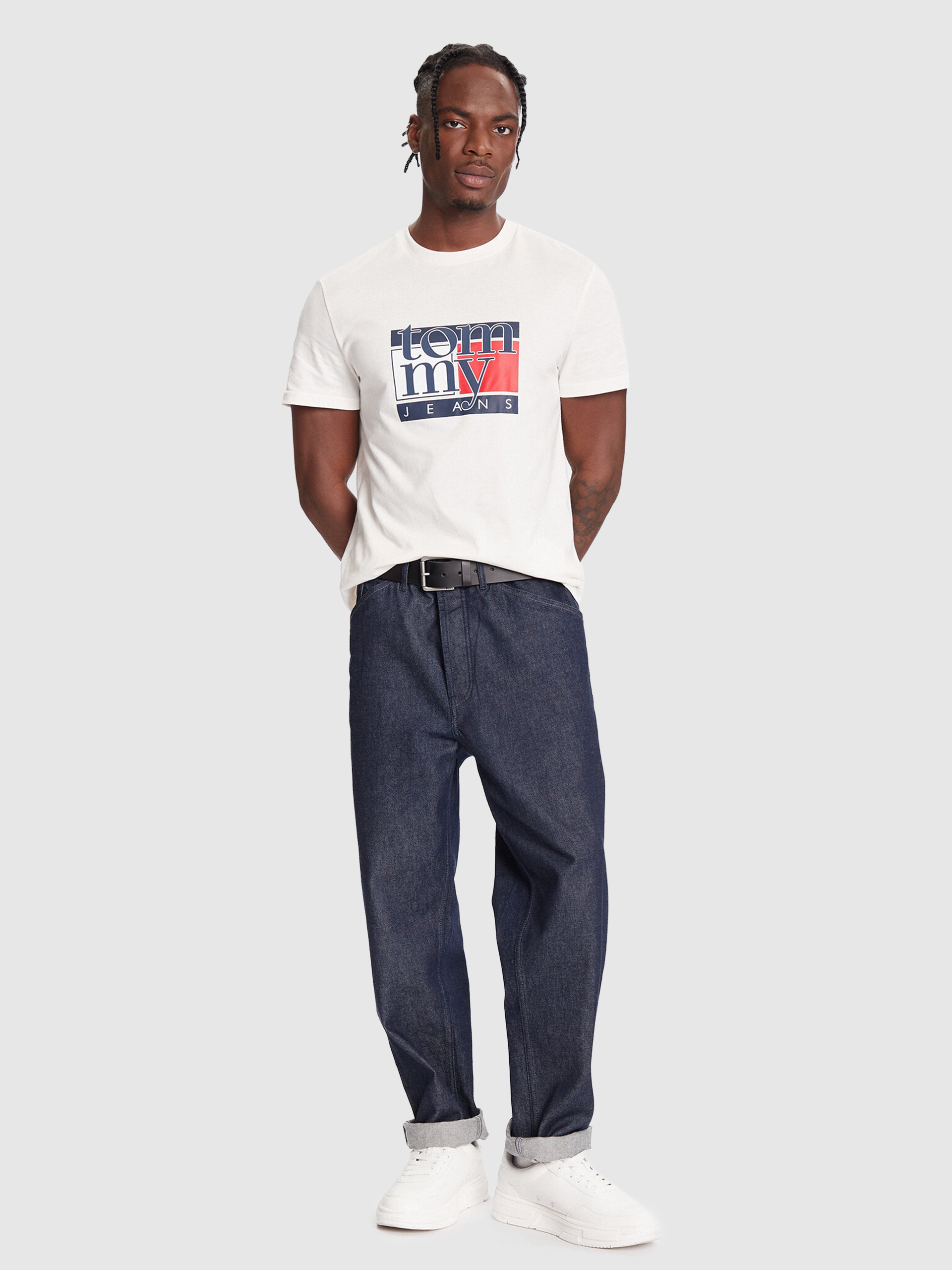 Camiseta Hombre Crema Tommy Jeans