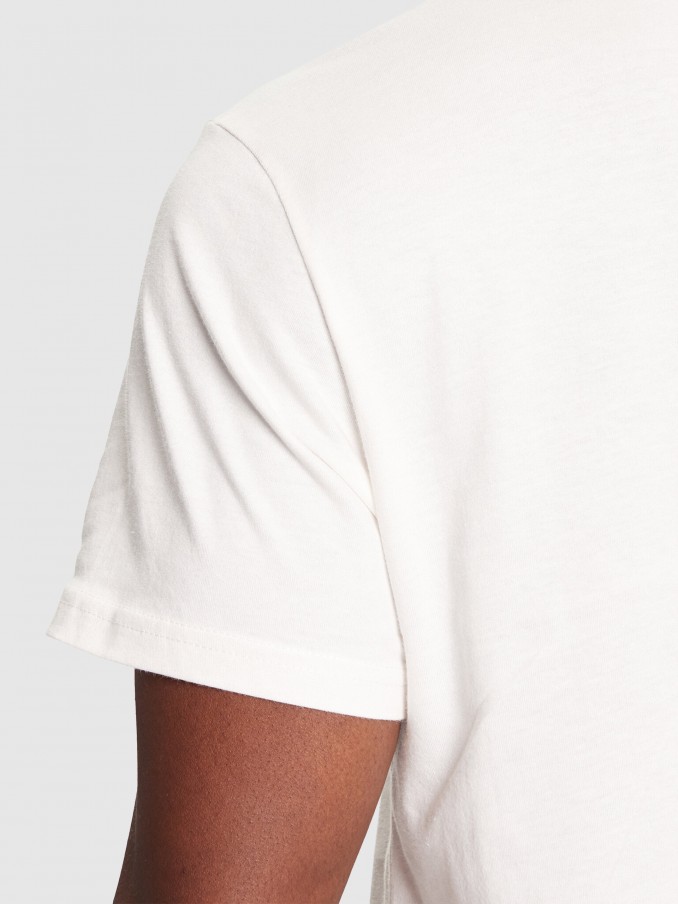 Camiseta Hombre Crema Tommy Jeans