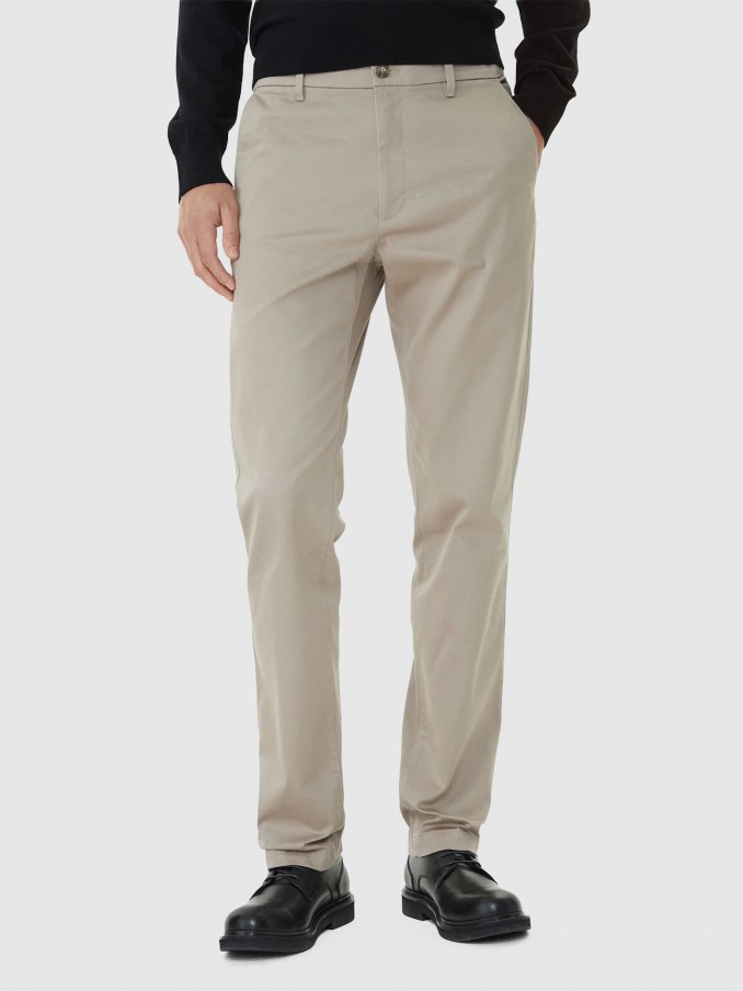 Pantalones Hombre Beige Calvin Klein