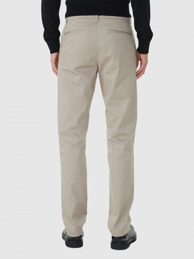 Pantalones Hombre Beige Calvin Klein