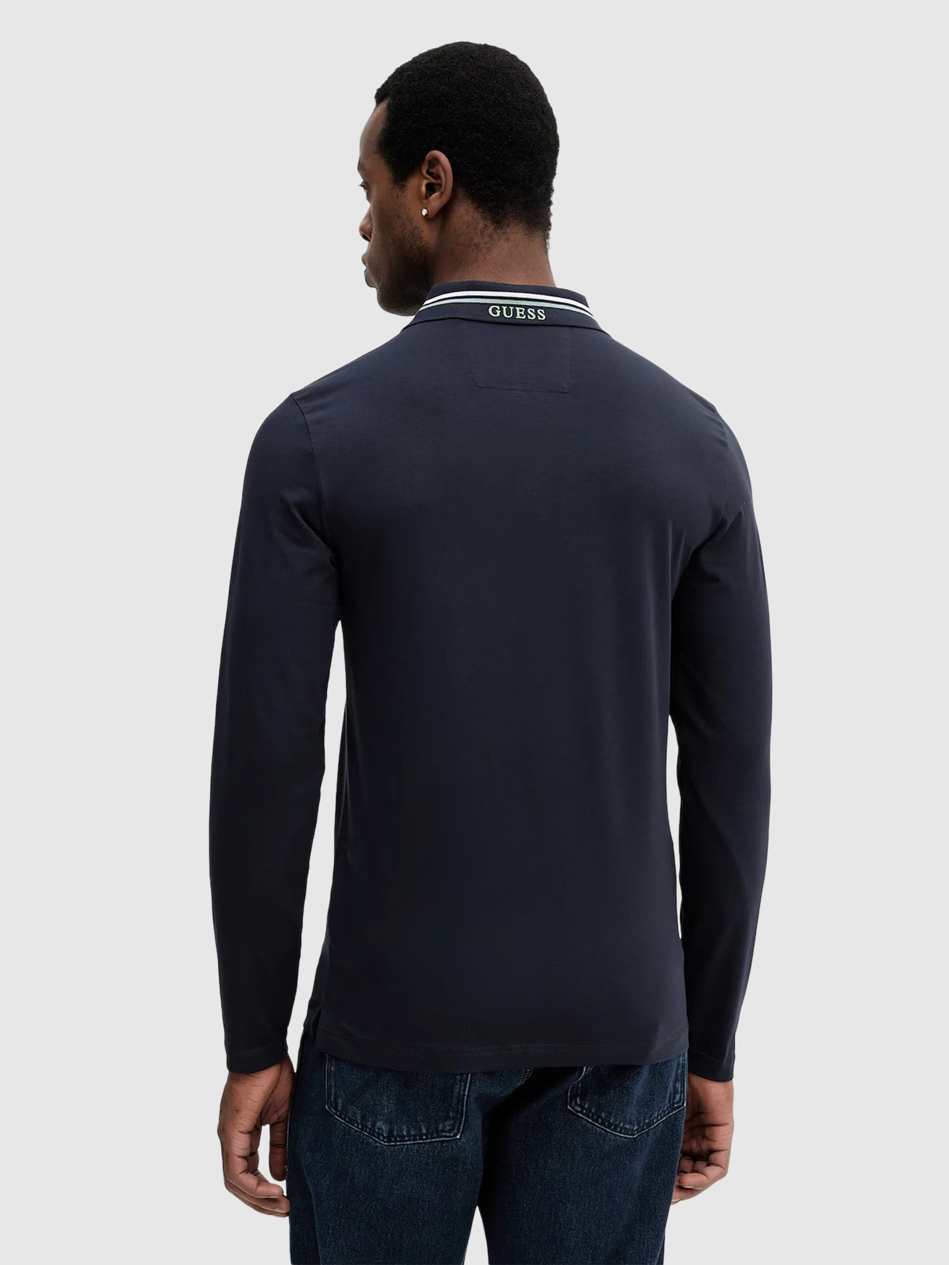 Polo Shirt Man Navy Blue Guess