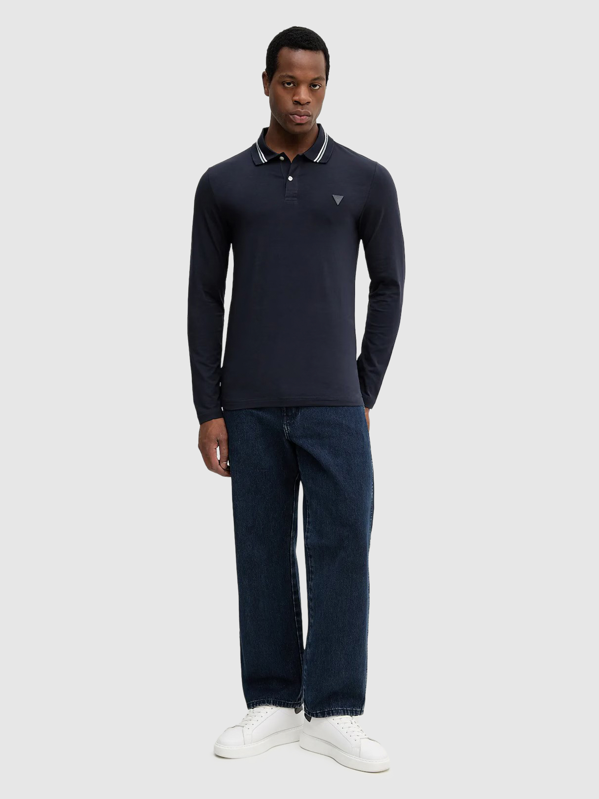 Polo Shirt Man Navy Blue Guess