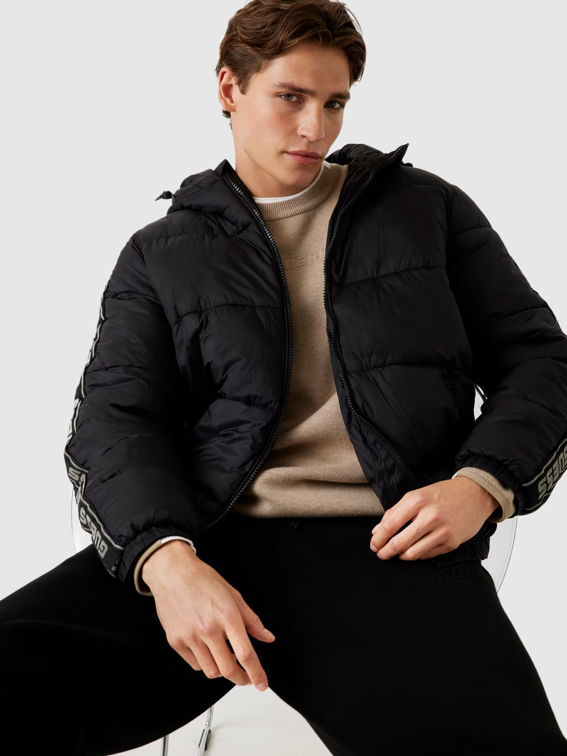 Jacket Man Black Guess Underwear