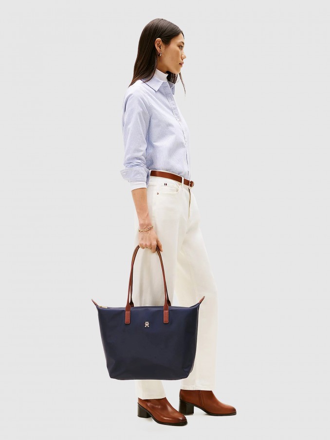 Tote Bags Woman Navy Blue Tommy Jeans