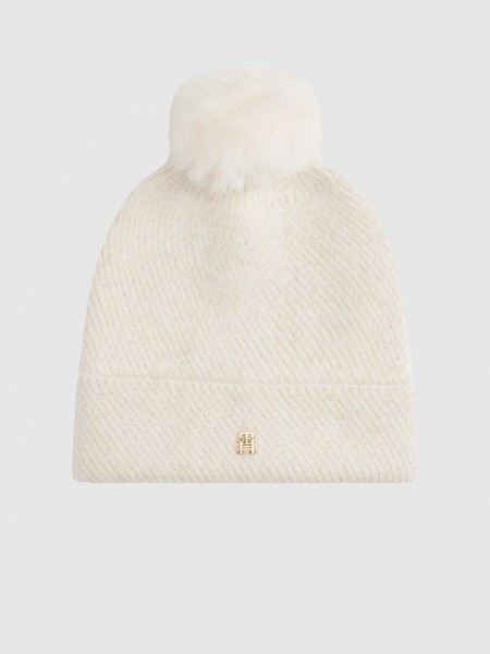 Beanie Woman White Tommy Jeans