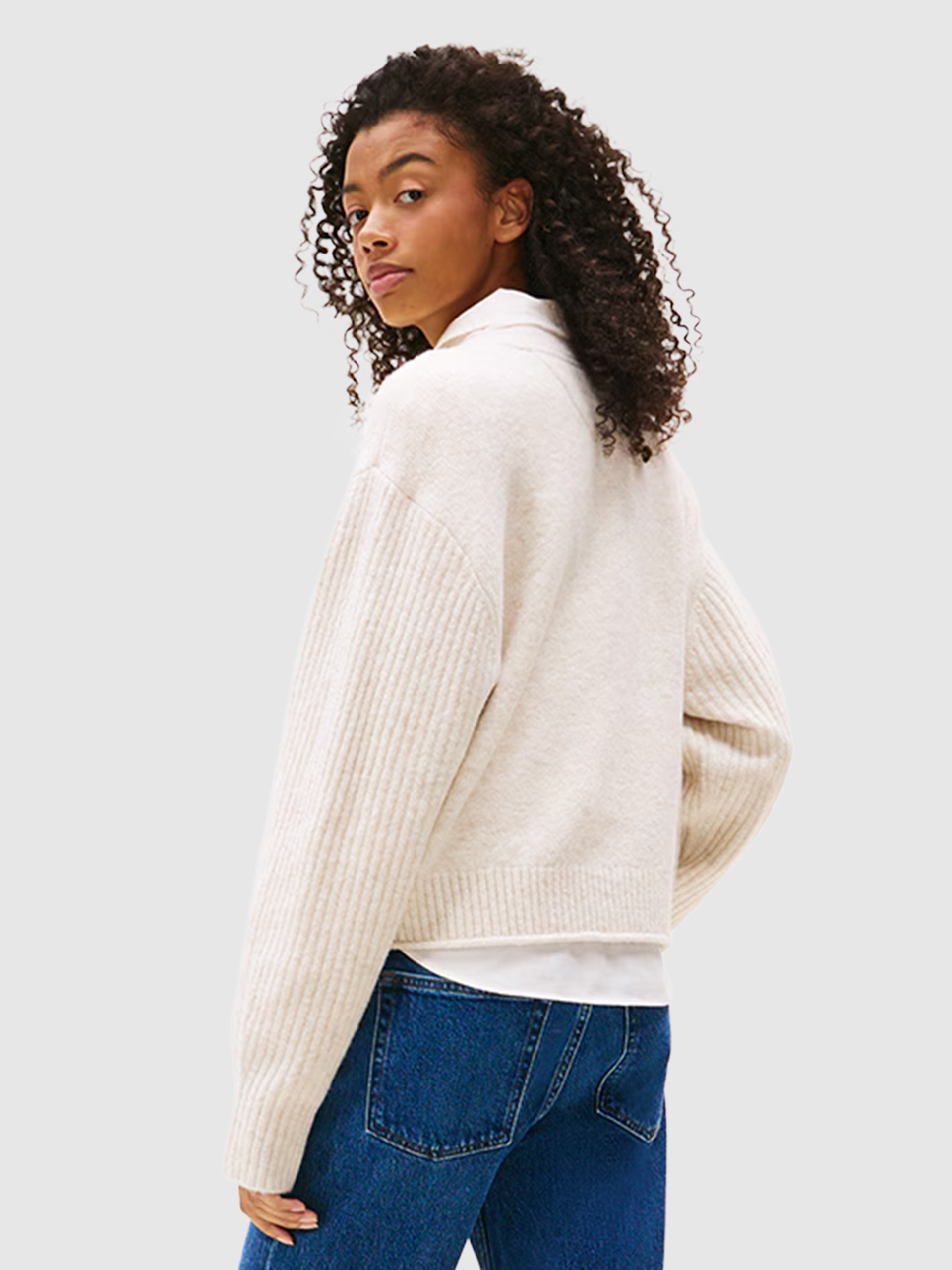 Camisola Mulher Tjw Melange Flag Sweater Rib Ext Tommy Jeans