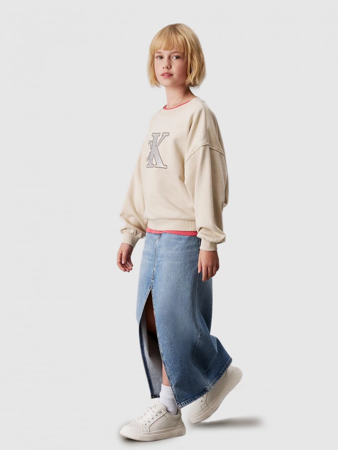 Jumper Girl Beige Calvin Klein