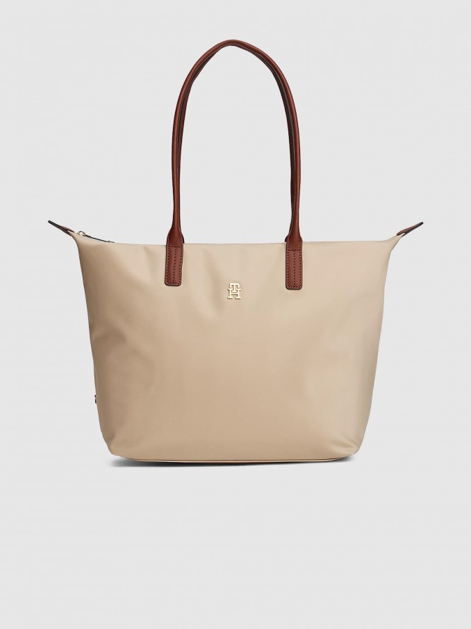 Tote Bags Woman Beige Tommy Jeans