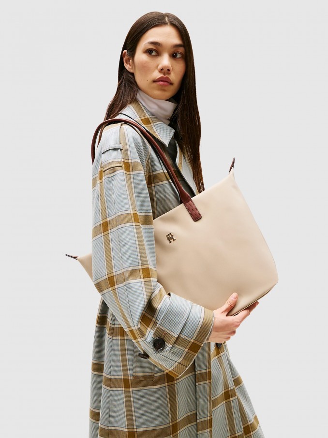 Tote Bags Woman Beige Tommy Jeans