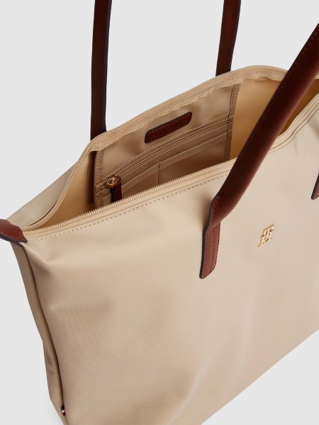 Tote Bags Woman Beige Tommy Jeans