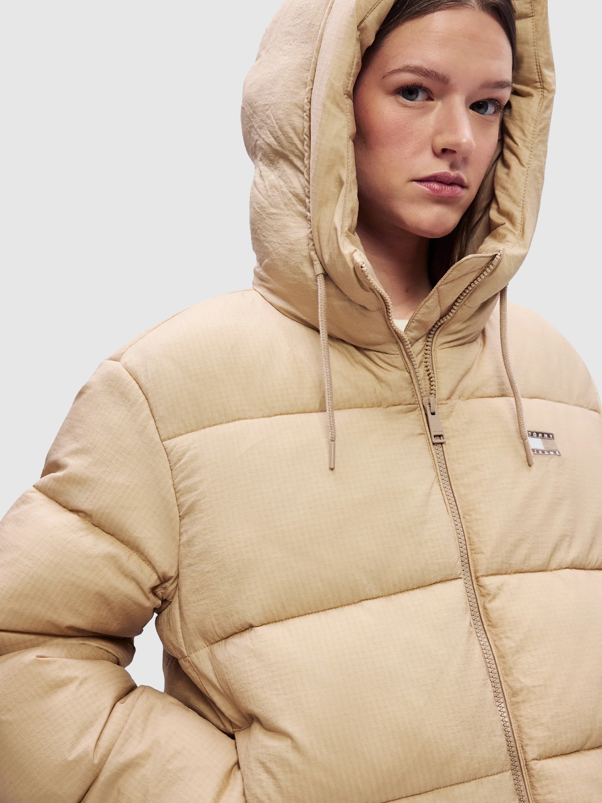 Chaqueta Mujer Beige Tommy Jeans