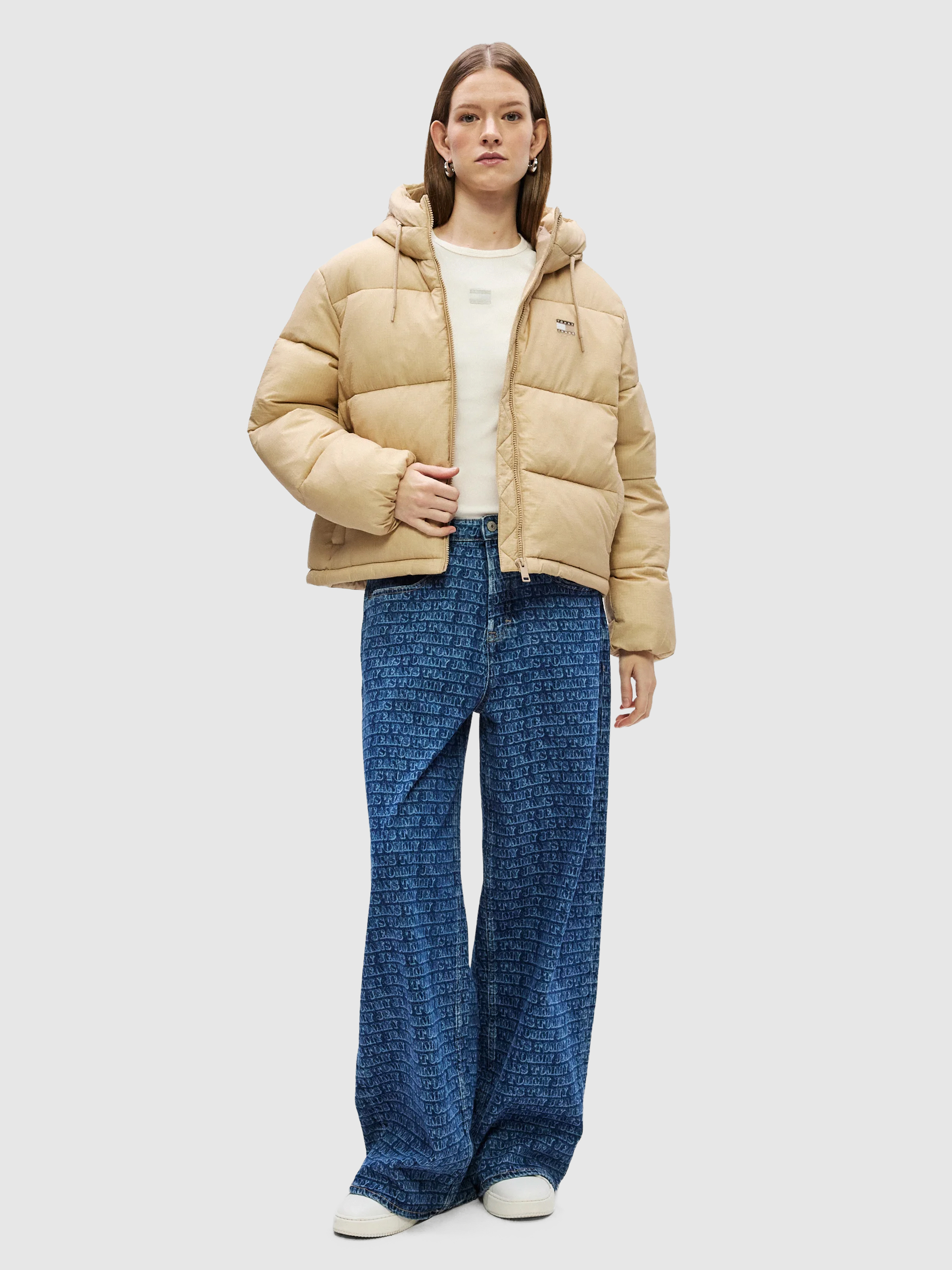 Chaqueta Mujer Beige Tommy Jeans