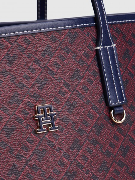 Bolsos de Mano Mujer Burdeos Tommy Jeans