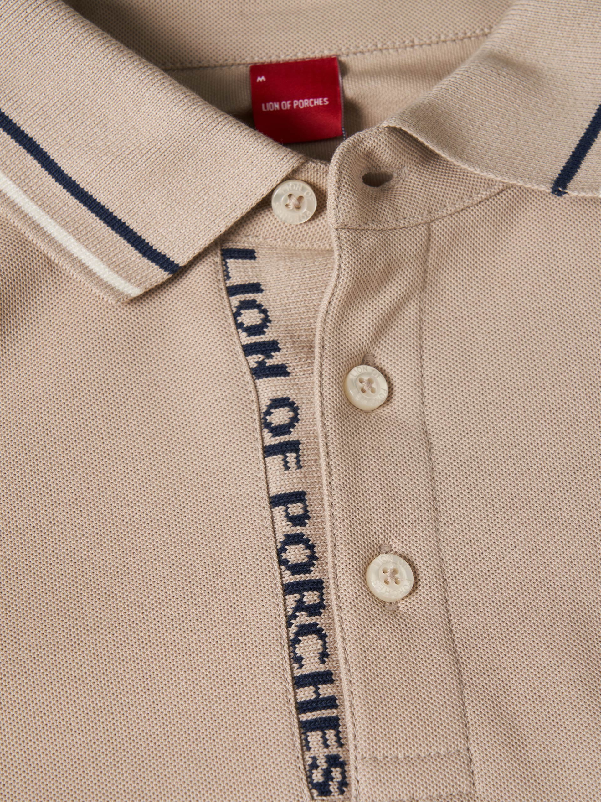 Polo Hombre Beige Lion Of Porches