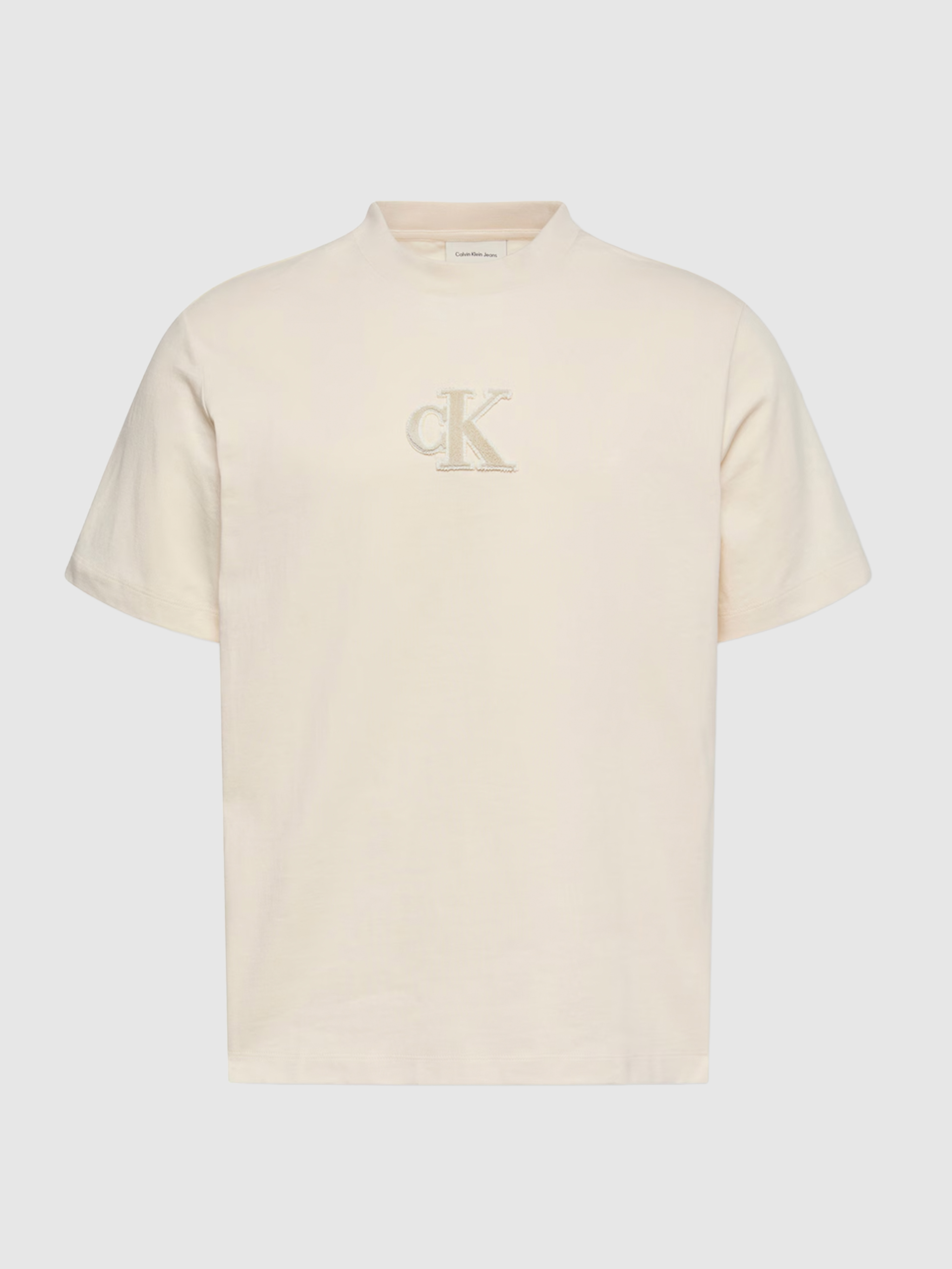 Camiseta Hombre Crema Calvin Klein