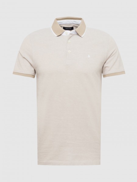 Polo Shirt Man Cream Jack & Jones