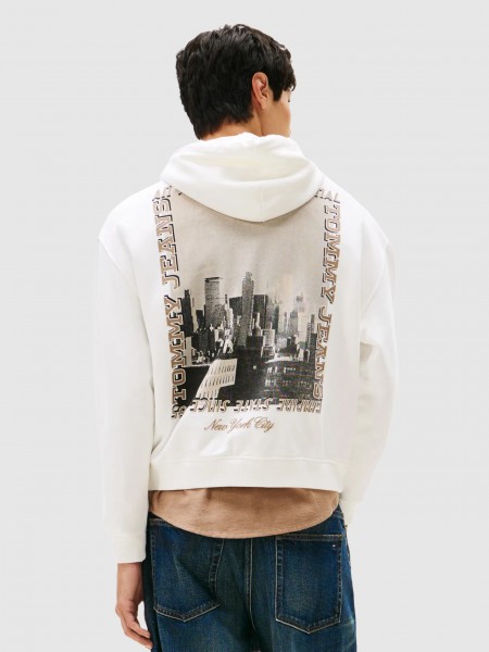 Jumper Man White Tommy Jeans