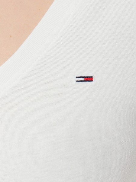 T-Shirt Mulher Tjw Slim V-Neck Tee Tommy Jeans