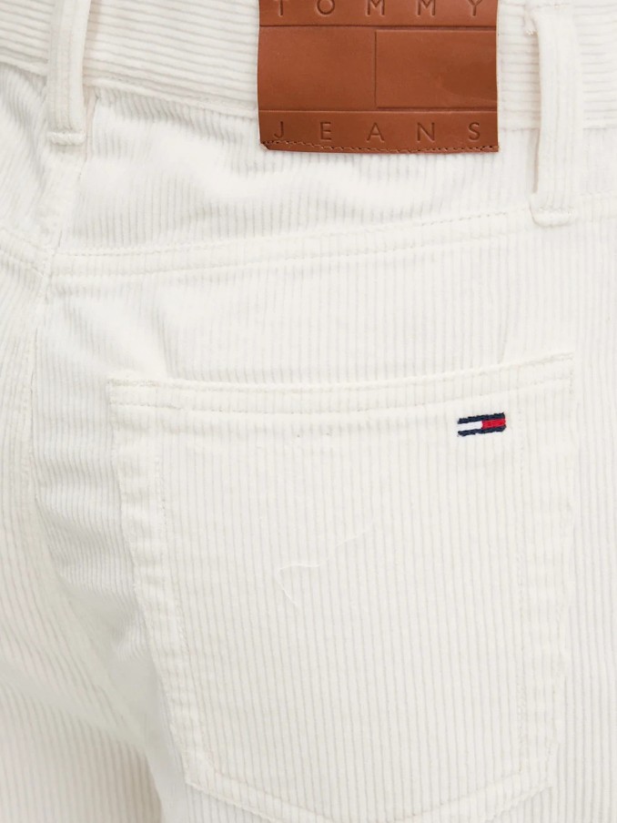 Pantalones Mujer Crema Tommy Jeans