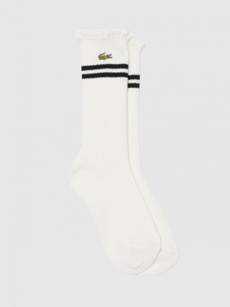 Socks Woman Cream Lacoste