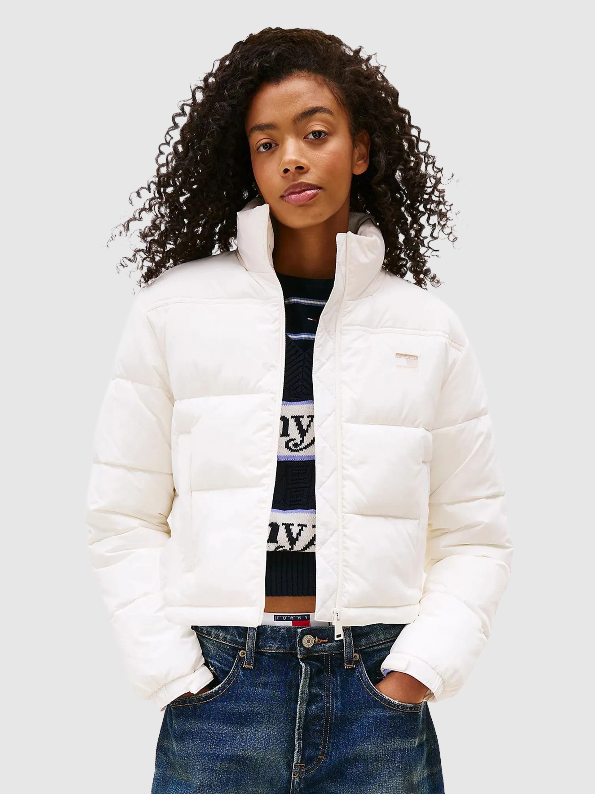 Chaqueta Mujer Beige Tommy Jeans