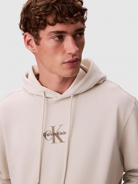 Jersey Hombre Crema Calvin Klein