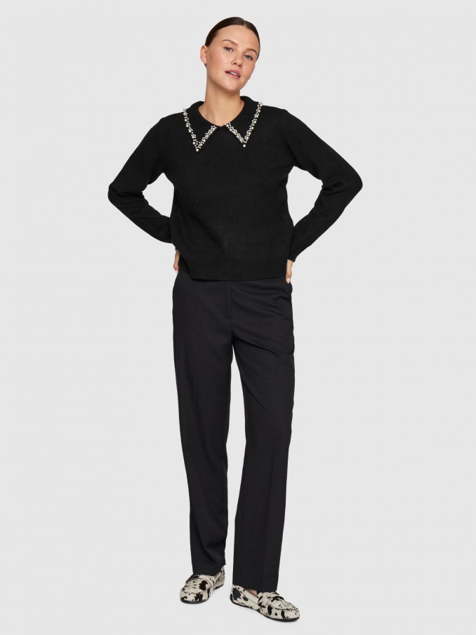 Sueter Mujer Negro Vila