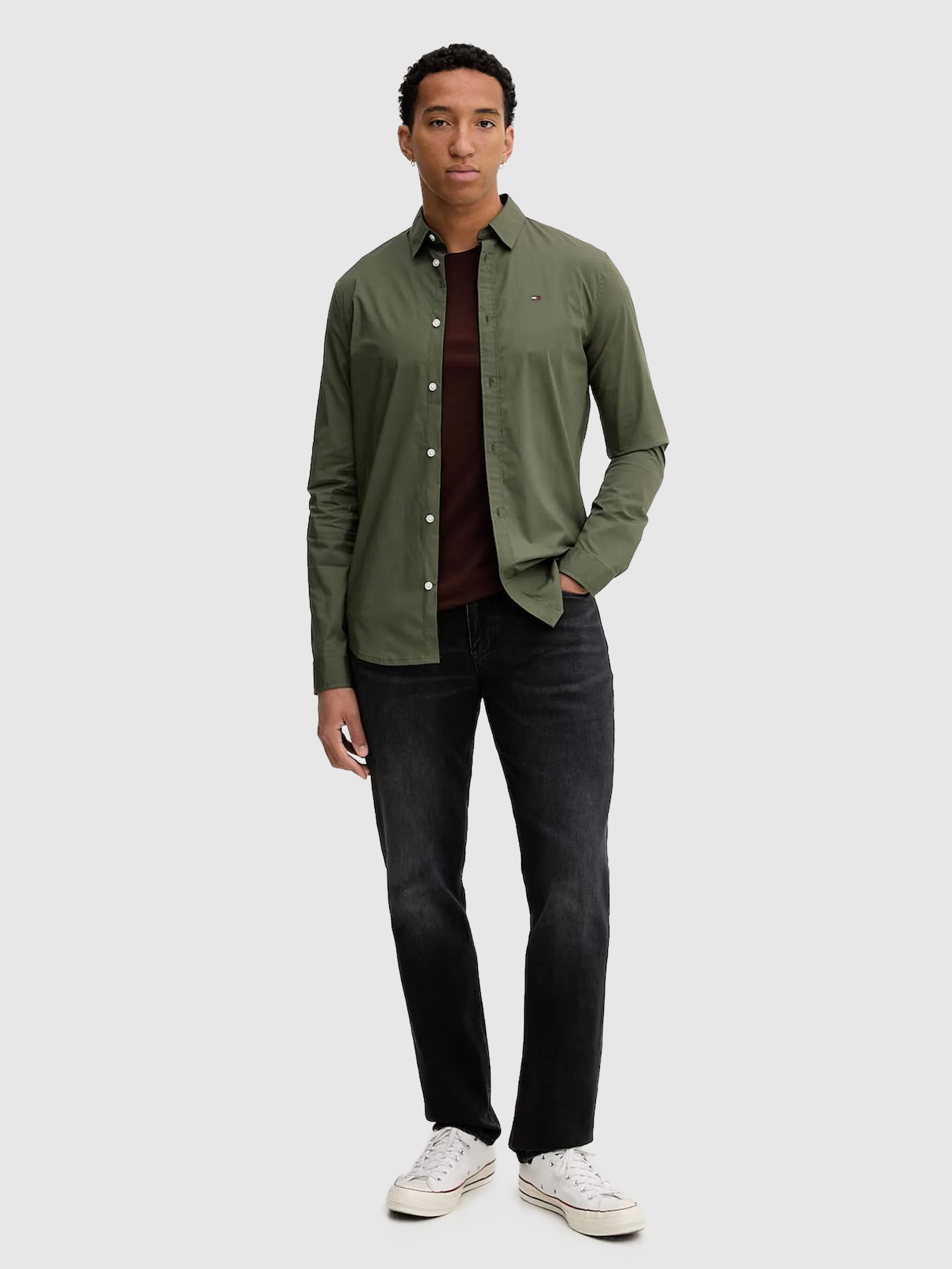Camisa Hombre Tropa Verde Tommy Jeans