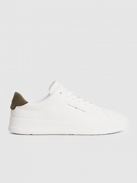 Sneakers Man White W/ Green Tommy Jeans