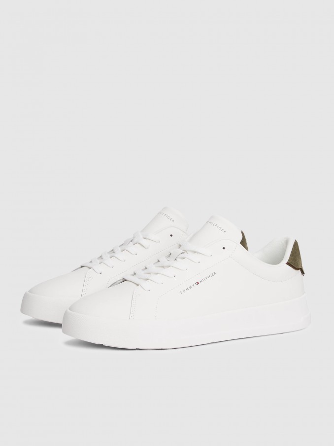 Sneakers Man White W/ Green Tommy Jeans