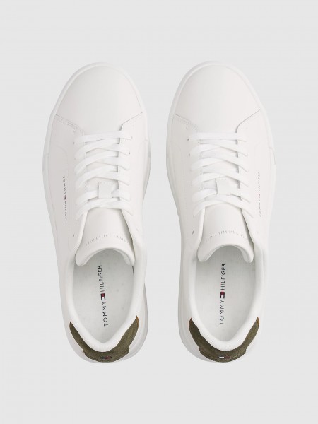 Sneakers Man White W/ Green Tommy Jeans