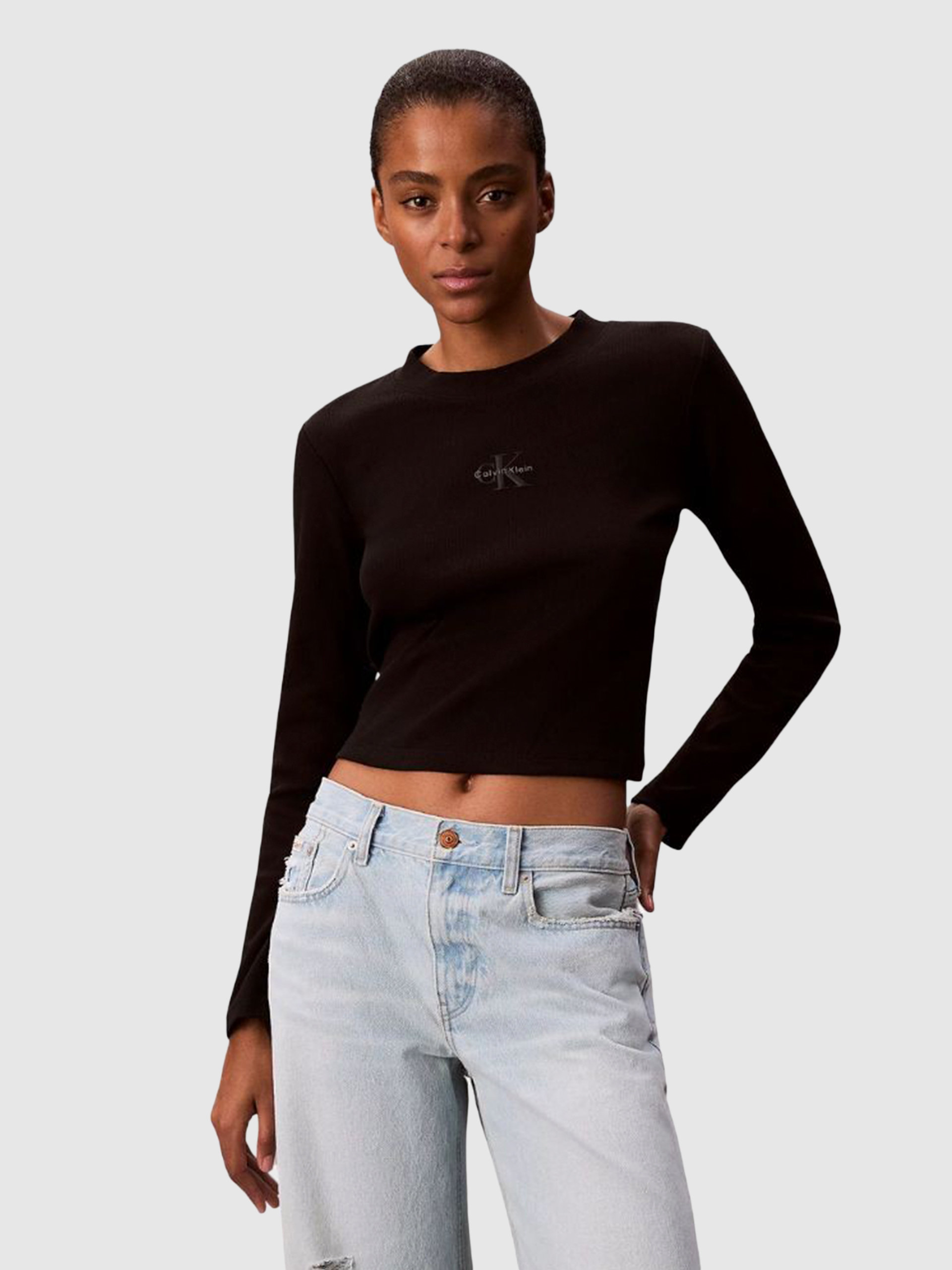 Sueter Mujer Negro Calvin Klein