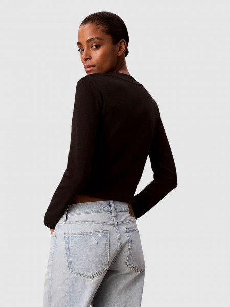 Sueter Mujer Negro Calvin Klein