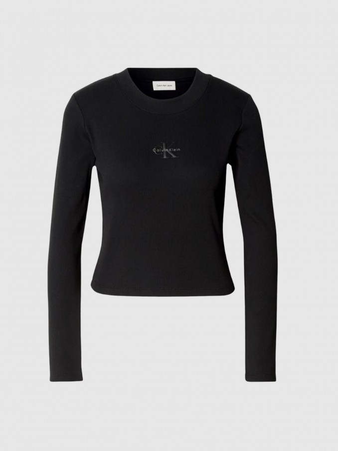 Sueter Mujer Negro Calvin Klein