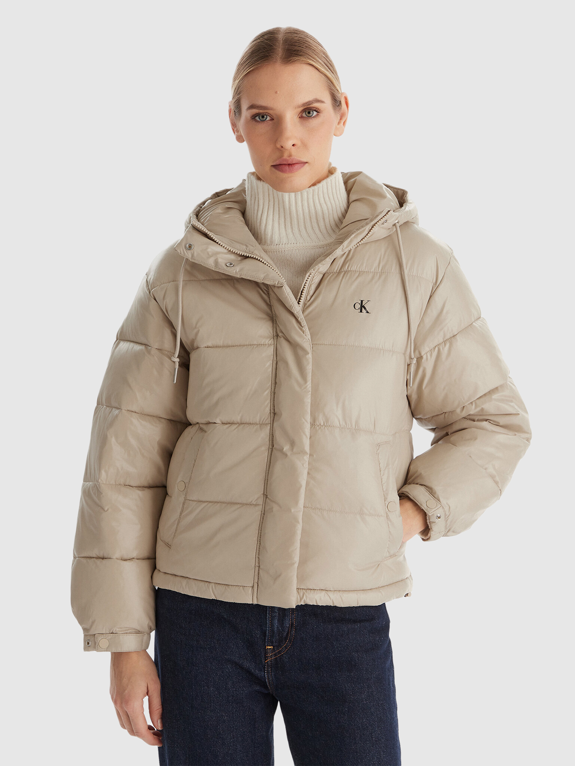 Chaqueta Mujer Crema Calvin Klein