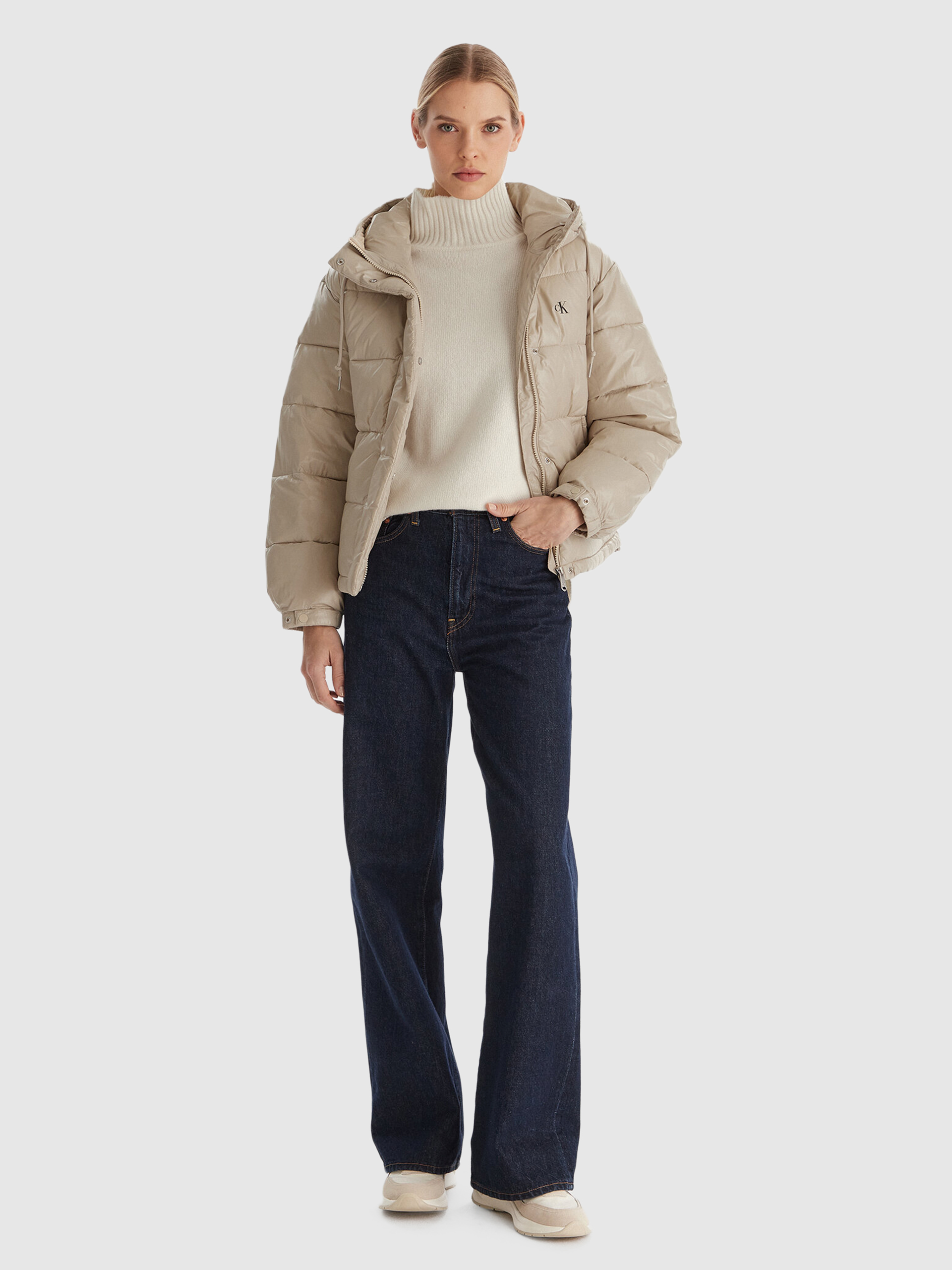 Chaqueta Mujer Crema Calvin Klein