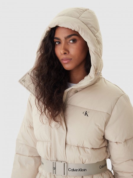 Chaqueta Mujer Crema Calvin Klein