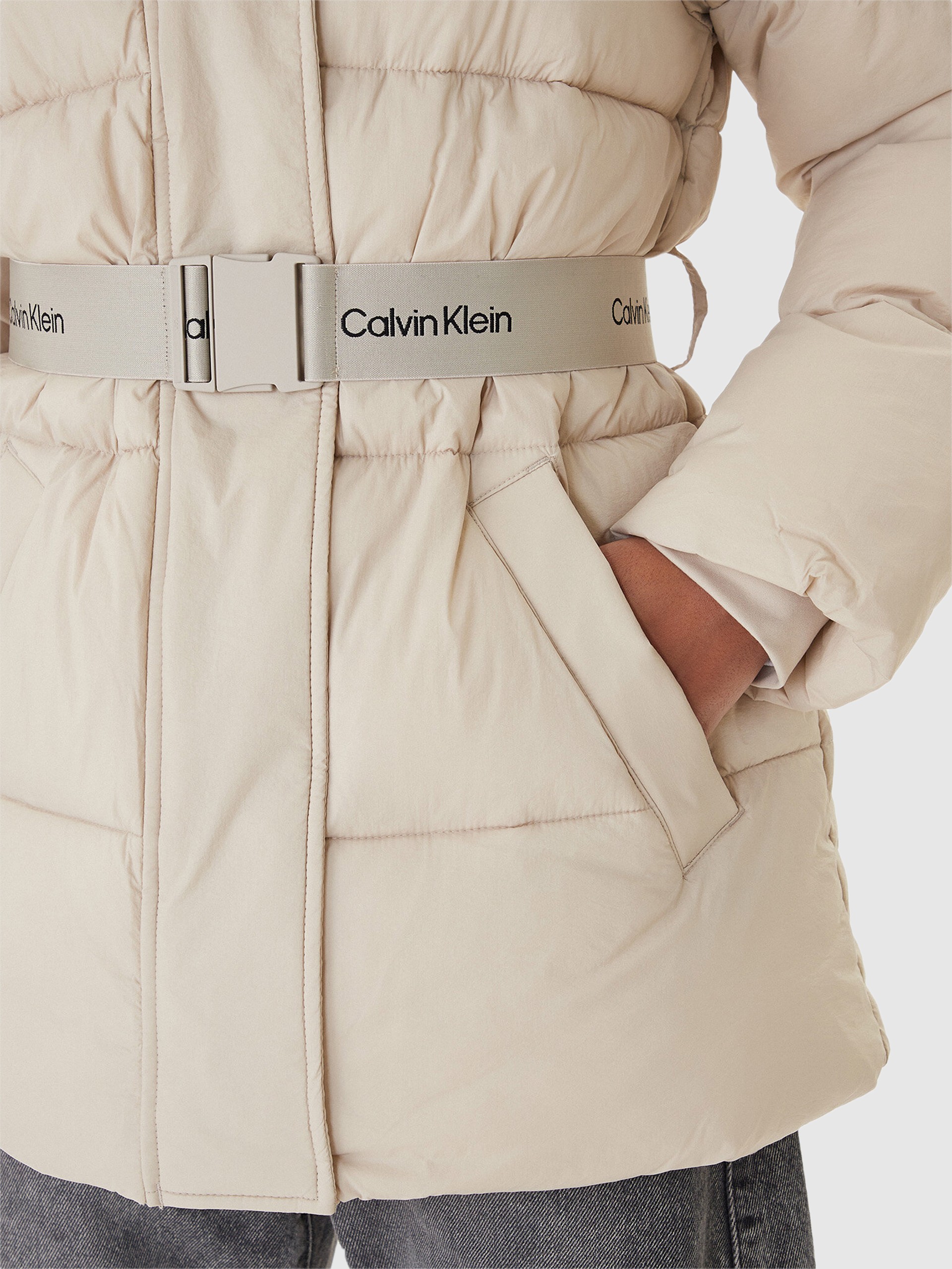 Chaqueta Mujer Crema Calvin Klein