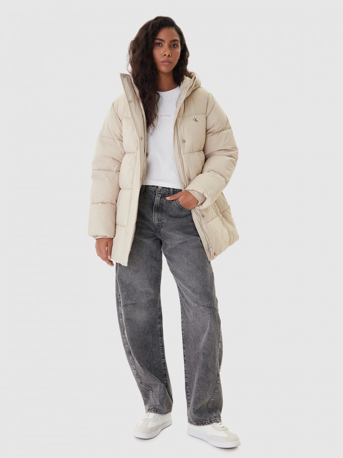 Chaqueta Mujer Crema Calvin Klein