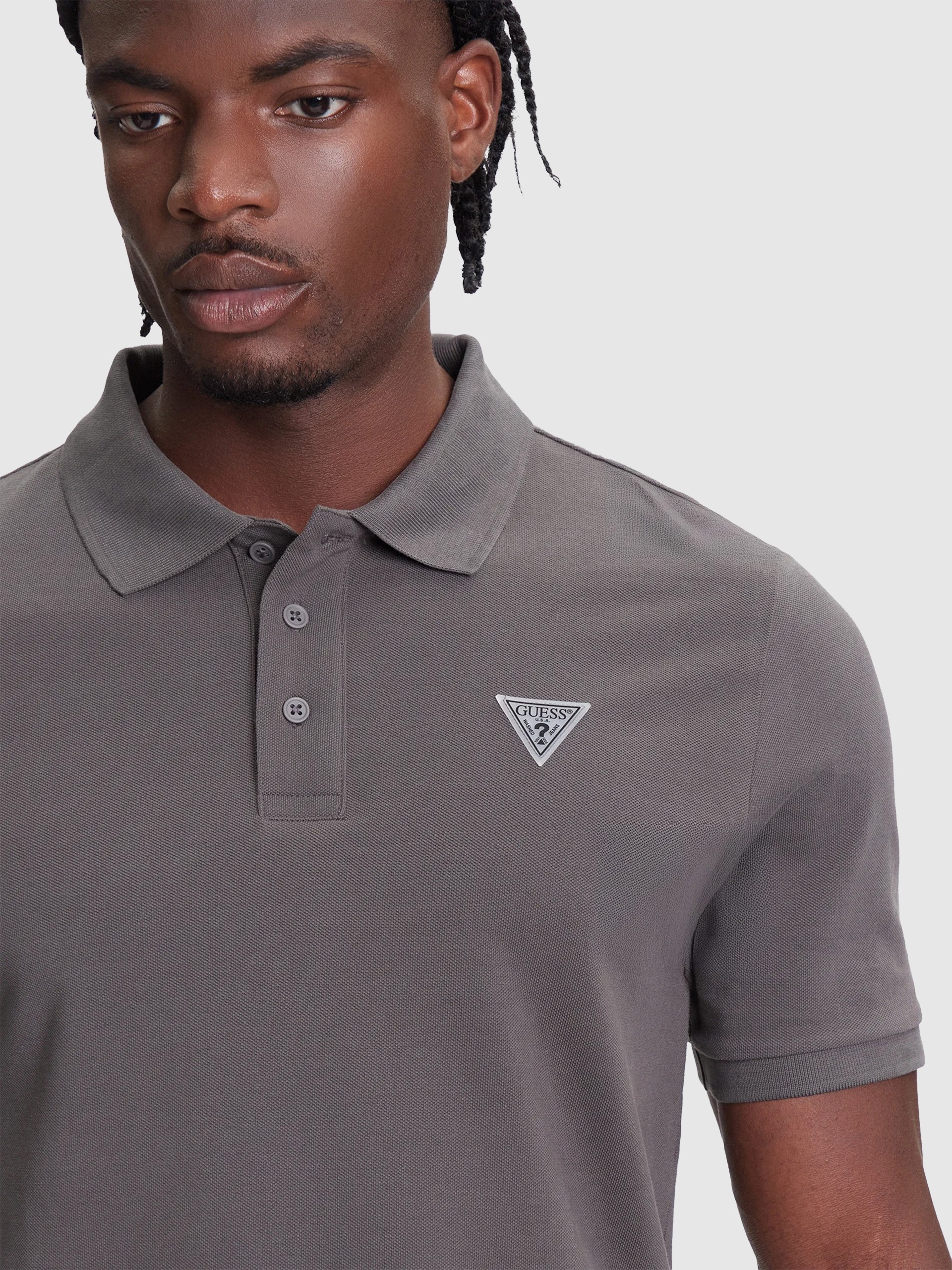 Polo Shirt Man Grey Guess Underwear