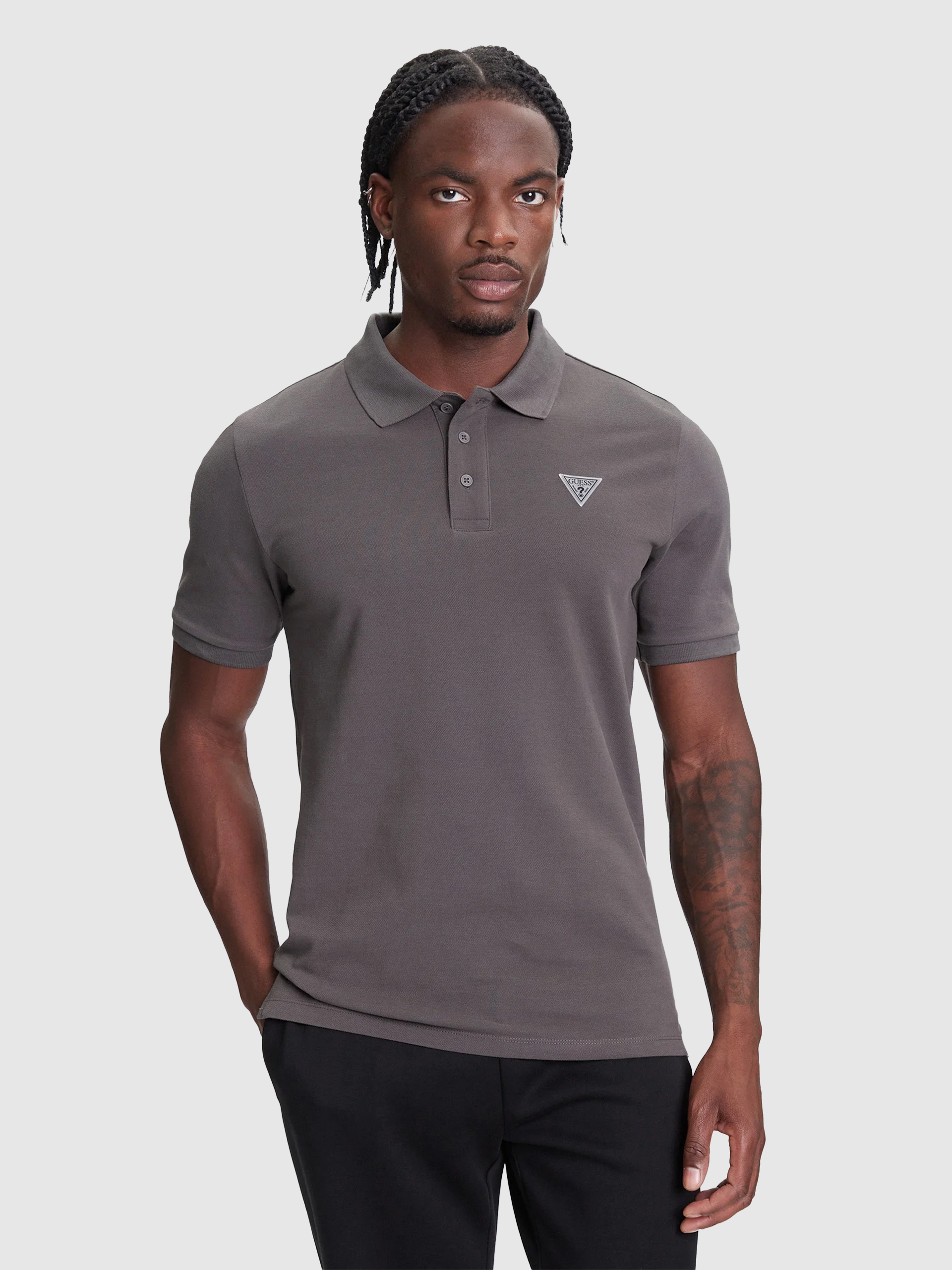 Polo Shirt Man Grey Guess Underwear