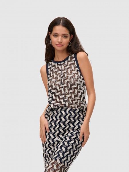 Blusa Mujer Azul Marino Vero Moda