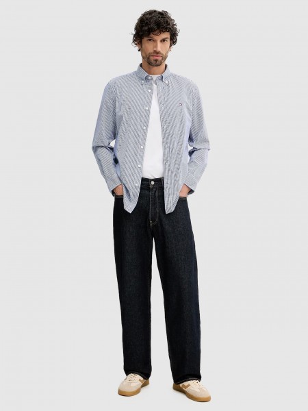 Camisa Tommy Hilfiger Homem Core Flex Pop Classic Stp Shirt