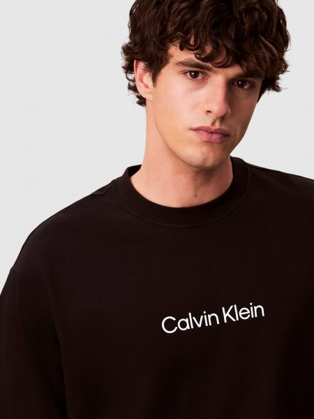 T-Shirt Calvin Klein Homem Ss Rlxd Standard Logo Crewnk Tee