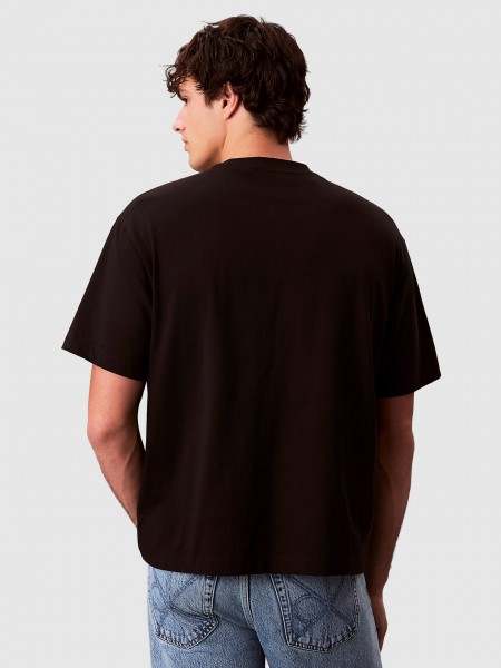 T-Shirt Calvin Klein Homem Ss Rlxd Standard Logo Crewnk Tee