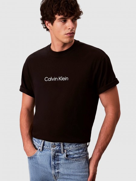 T-Shirt Calvin Klein Homem Ss Rlxd Standard Logo Crewnk Tee