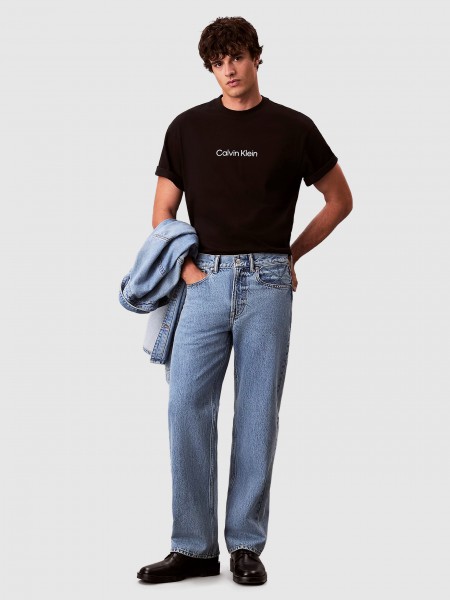 T-Shirt Calvin Klein Homem Ss Rlxd Standard Logo Crewnk Tee