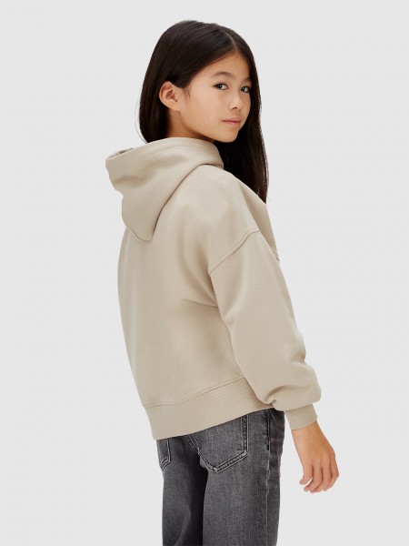 Sweatshirt Calvin Klein Menina Velvet Monologo Hoodie